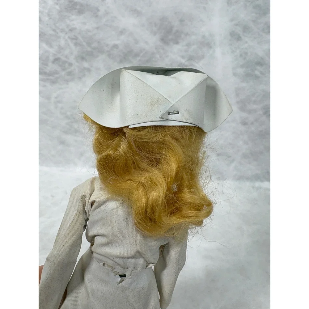 Vintage Miss Curity Nurse Doll Bauer & Black Hard Plastic Advertising 8 Inch